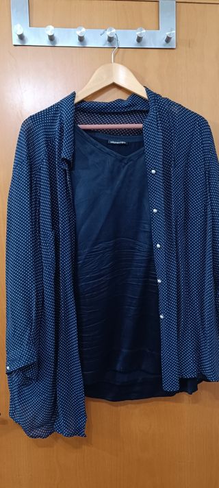 Traje de falda, top y camisa mujer t7xl Elena Miró