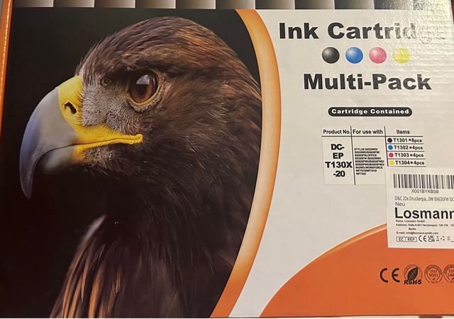 19 cartuchos tinta impresora para Epson 4 colores
