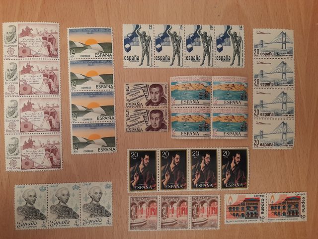 Sellos en bloques años 70-80