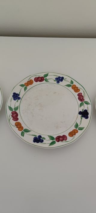 Plato porcelana antigua decoración