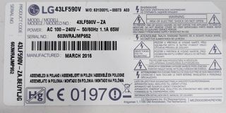 FUENTE DE ALIMENTACIÓN DE LG43LF590V-ZA