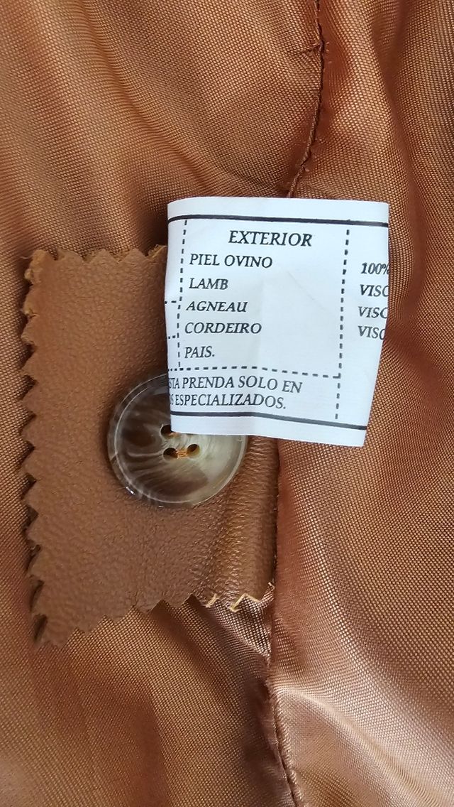 chaqueta camel piel auténtica caballero.
