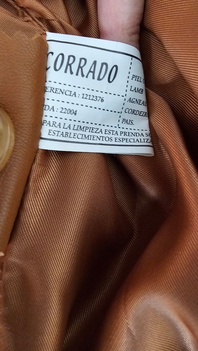 chaqueta camel piel auténtica caballero.