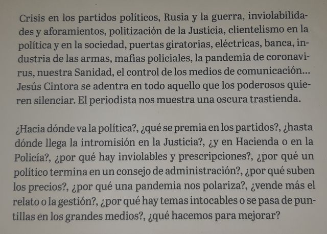 "No quieren que lo sepas" - Jesús Cintora