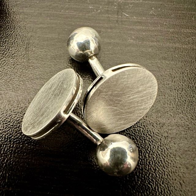 Gemelos acero brillo/mate