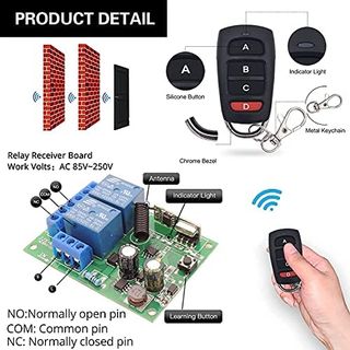Interruptor de control remoto AC 220V 2CH