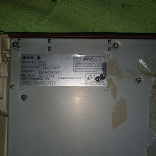 Teclado y ratón de ordenador vintage Acer 6512