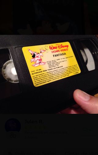 2 PELÍCULAS ORIGINALES V.H. S FANTASÍA