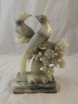 FIGURA DE JADE DE DOS BONITOS PAJAROS