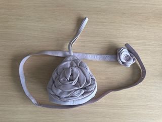 Conjunto bolso y cinturón  piel malva clarito