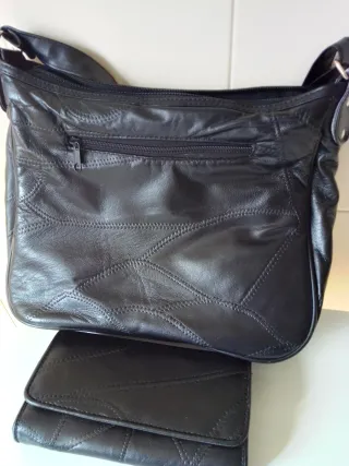 Bolso + cartera + guantes