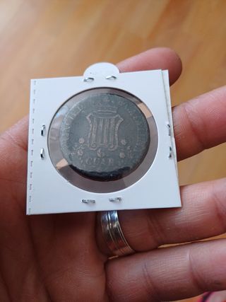 6 cuartos Moneda antigua 1846