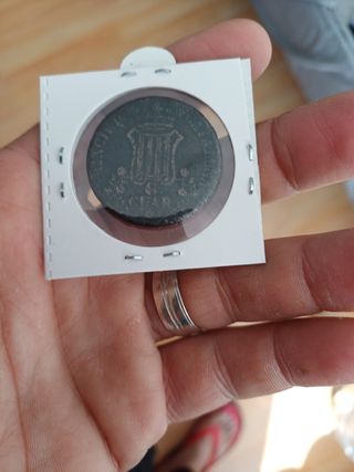 6 cuartos Moneda antigua 1846