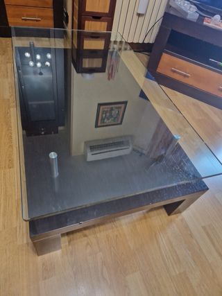 Mesa de centro madera maciza.