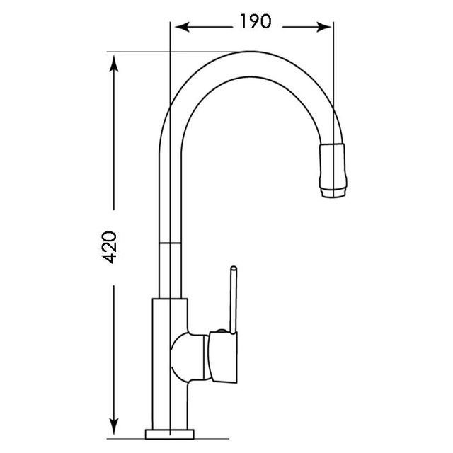 MONOMANDO FREGADERO FLEXI-TUBO GENIL