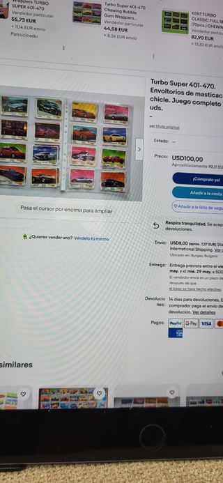 CROMOS CHICLES COCHES. 325 diferentes