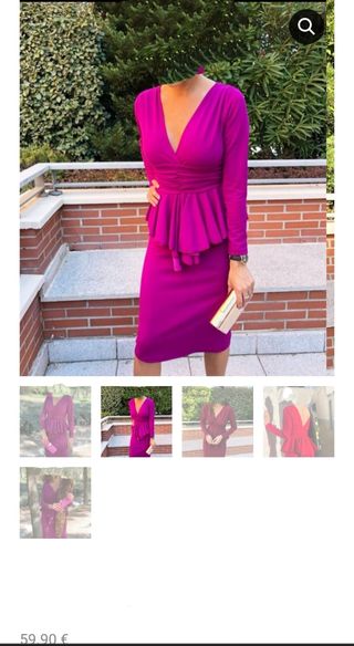 Vestido ceremonia fucsia sin estrenar 