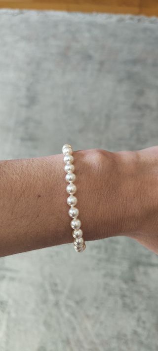 Conjunto collar y pulsera de perlas