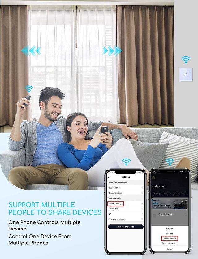 Interruptor de persiana Wifi control por voz