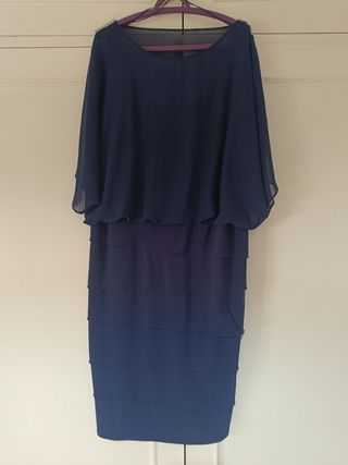 Vestido azul marino talla grande para eventos