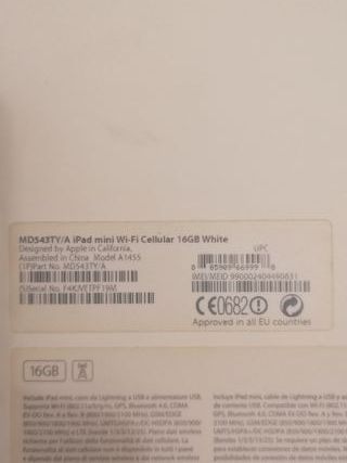 iPad mini Wi-Fi Cellular 16GB White