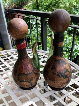 Bottiglie olio e aceto vintage