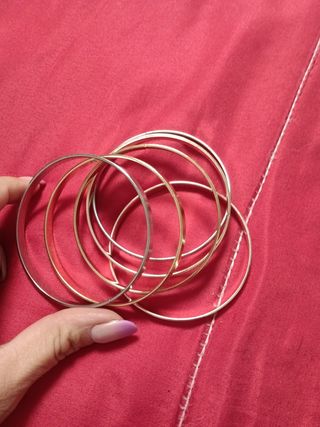 6 cerchi bracciali rigidi