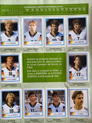 Álbum de cromos Completo Mundial USA 94 