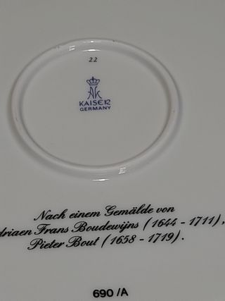 PIATTO DA PARETE PORCELLANA E ORO VINTAGE KAISER