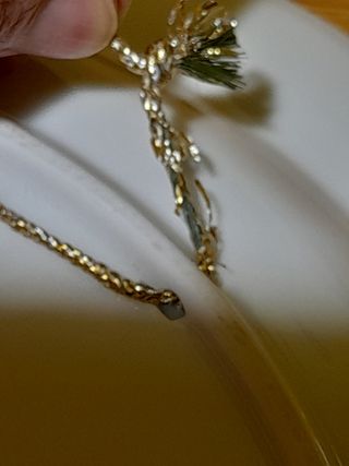 PIATTO DA PARETE PORCELLANA E ORO VINTAGE KAISER