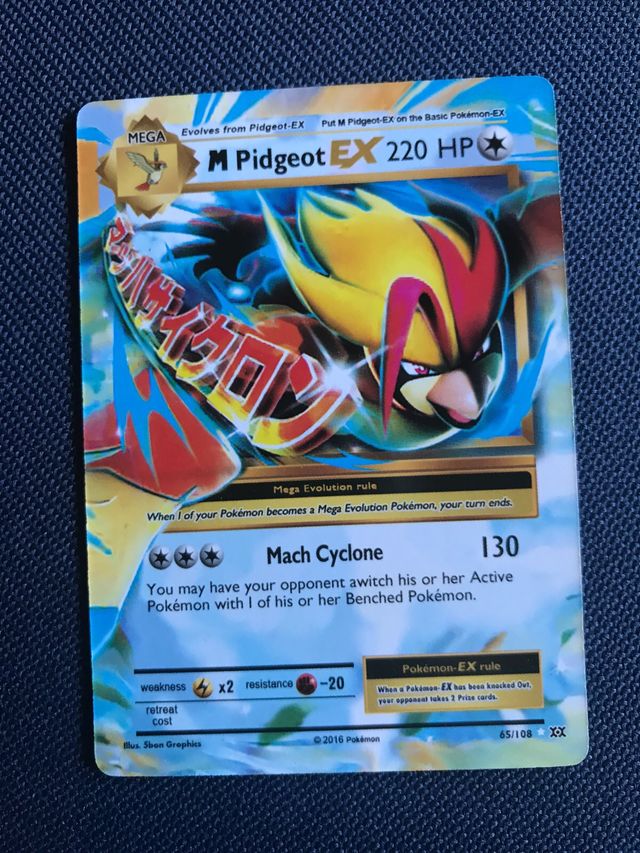 Carta Pokemon M PIDGEOT  EX  2016