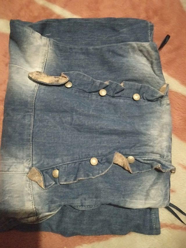 Vestido  vaquero  elástico sin manga👗 sin mangas