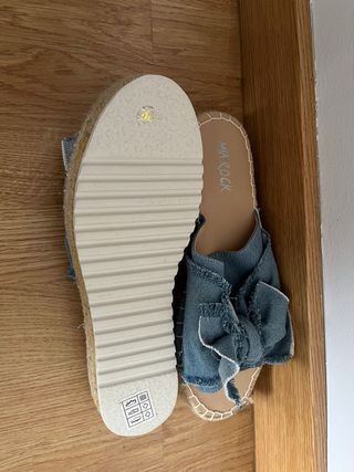 Sandalias Azules Tela