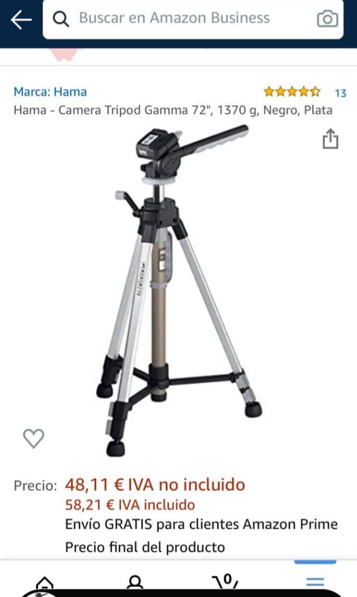 Tripode Gamma 72 by Hama de Segunda mano por 18 EUR en Barcelona