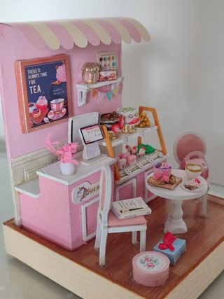 Pastelería muñecas Casa miniatura Tarta casita