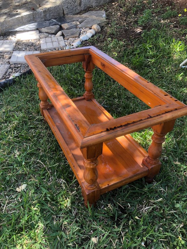 Mesa baja madera maziza 48x48x88