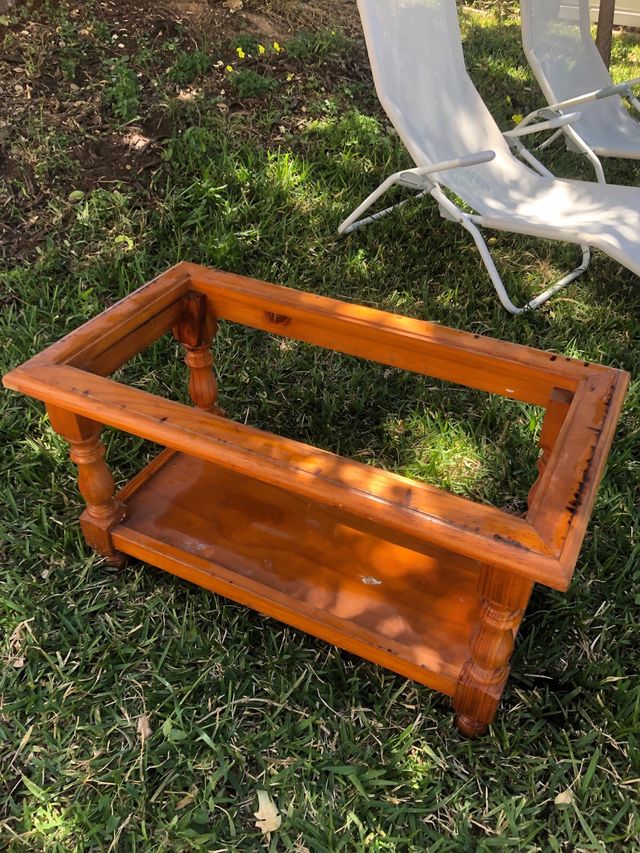 Mesa baja madera maziza 48x48x88