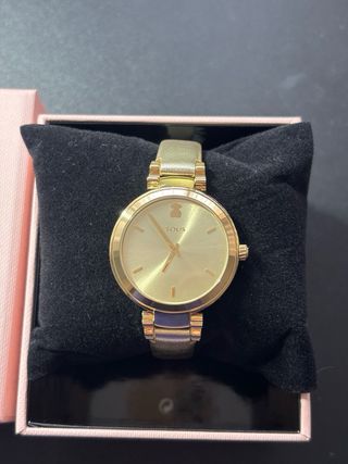 Reloj TOUS dorado de 36mm, correa de piel, NUEVO
