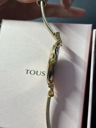 Reloj TOUS dorado de 36mm, correa de piel, NUEVO