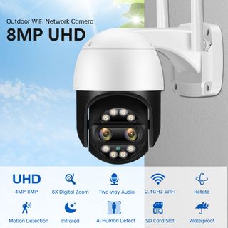 CÁMARA VIGILANCIA  PTZ 4K 8 MP ICSEE wireless/lan