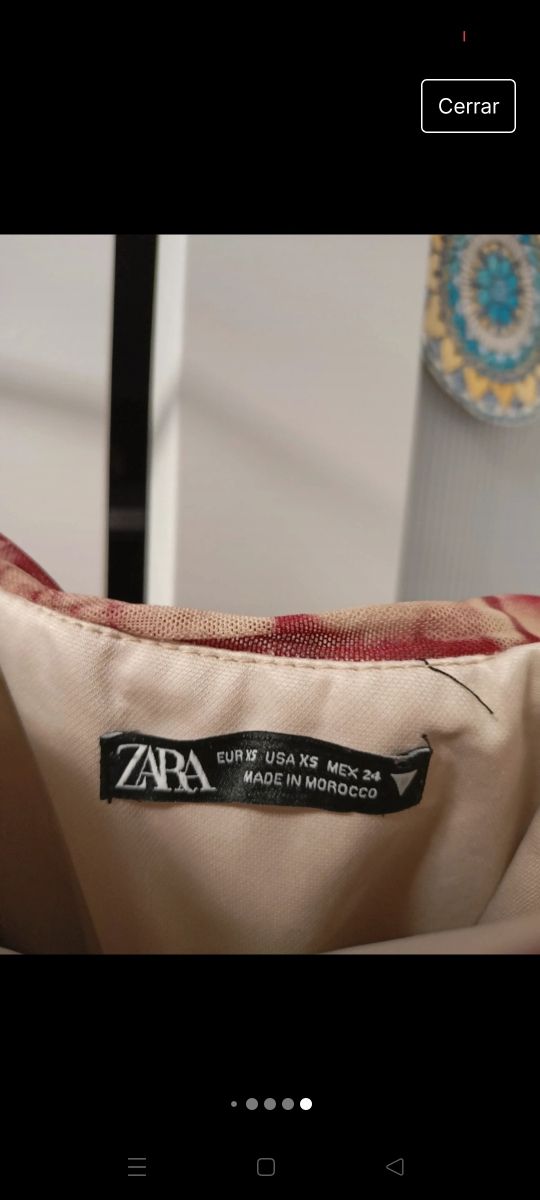 Vestido palabra de honor ZARA