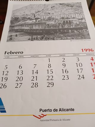 Calendario 1996, imágenes Alicante