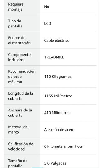 Cinta de andar y correr 
