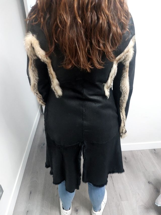 Abrigo de piel y conejo