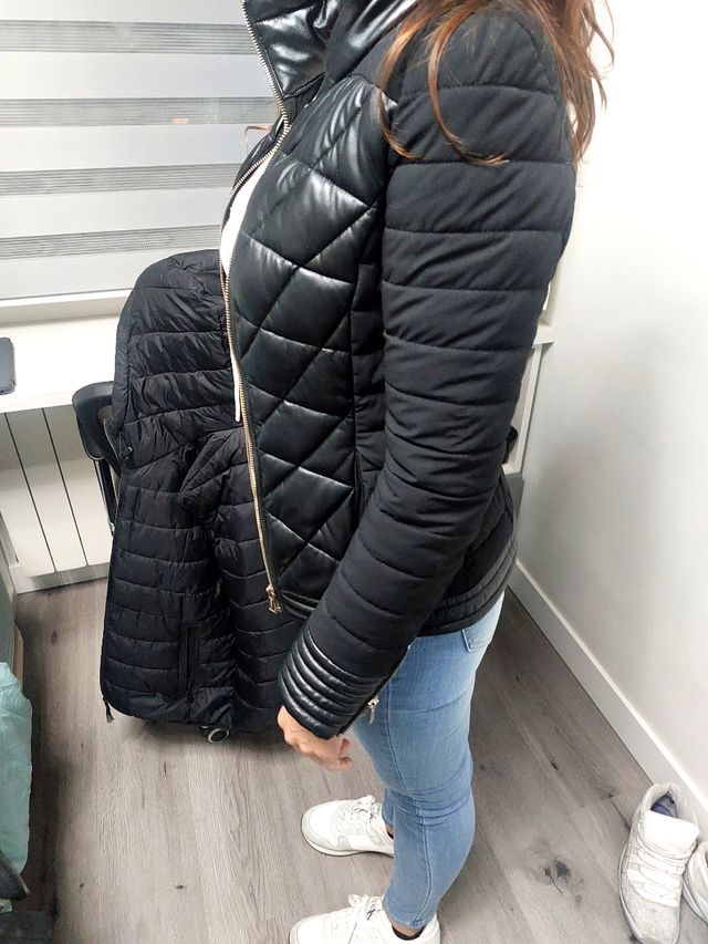 Abrigo guess negro REBAJAS