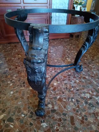 Pie de mesa forja