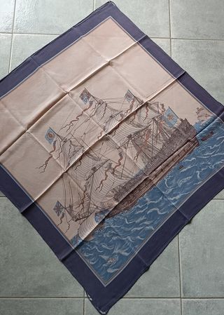 Foulard vintage 100% pura seta 