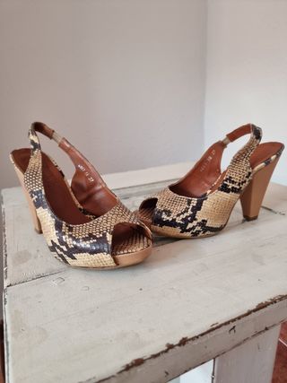 Zapatos piel pitón 