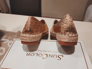 Scarpe donna espadrillas dorate