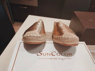 Scarpe donna espadrillas dorate
